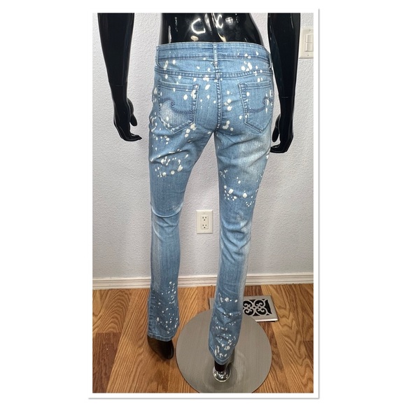 Op Ocean Pacific Jeans Denim Acid Washed Spattered Spots Sz 11 - Picture 5 of 8